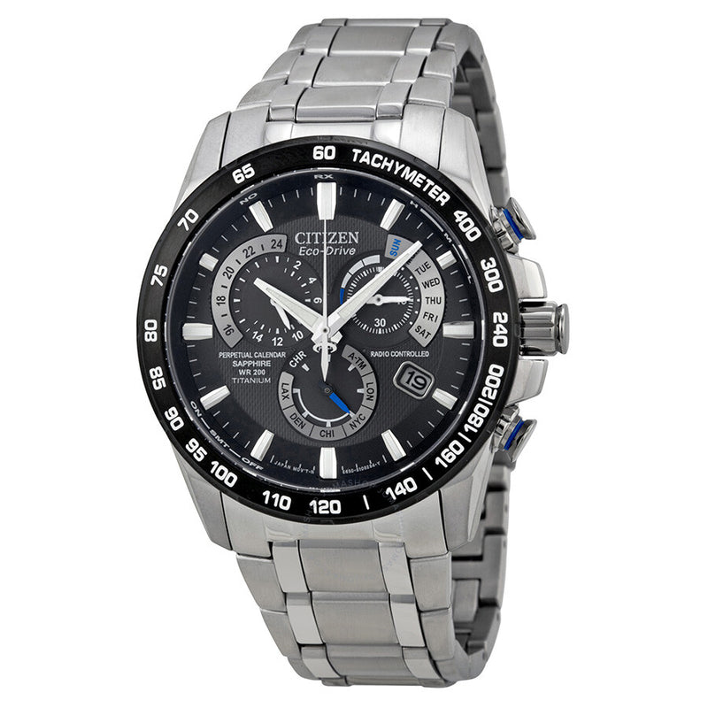 Citizen Perpetual Chrono A-T Eco-Drive Titanium Chronograph Men's Watch AT4010-50E - The Watches Men & Co