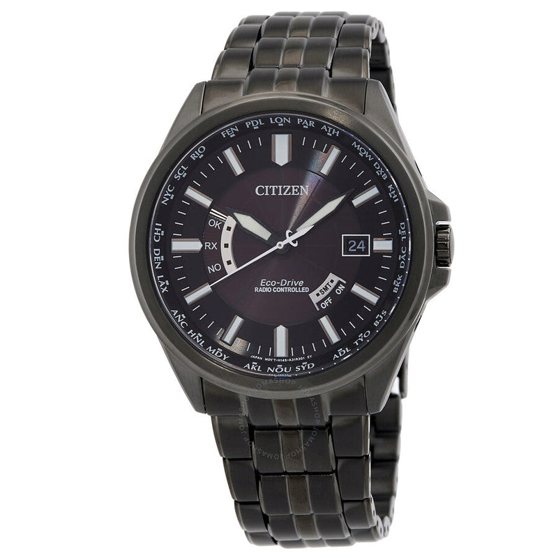Citizen Perpetual World Time Black Dial Men's Watch CB0294-54E - The Watches Men & Co