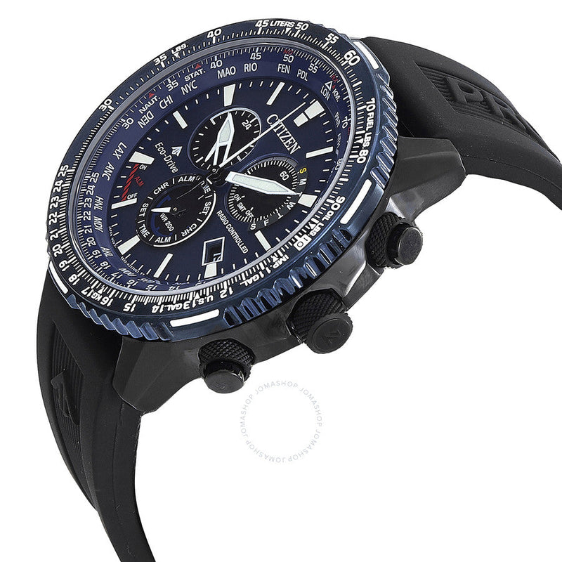 Citizen Promaster Air A-T Perpetual Alarm World Time Chronograph GMT Blue Dial Men's Watch CB5006-02L - The Watches Men & Co #2