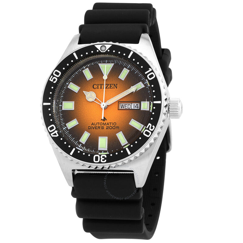 Citizen Promaster Diver Automatic Orange Dial Men's Watch NY0120-01Z - The Watches Men & Co