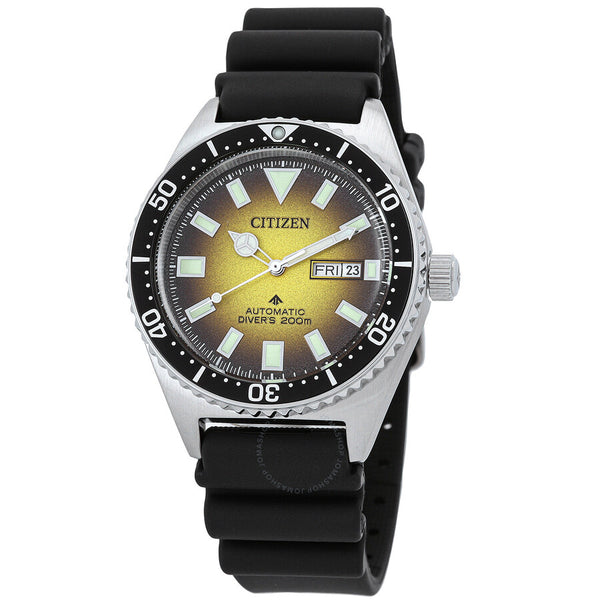 Citizen Promaster Diver Automatic Yellow Dial Men's Watch NY0120-01X - The Watches Men & Co