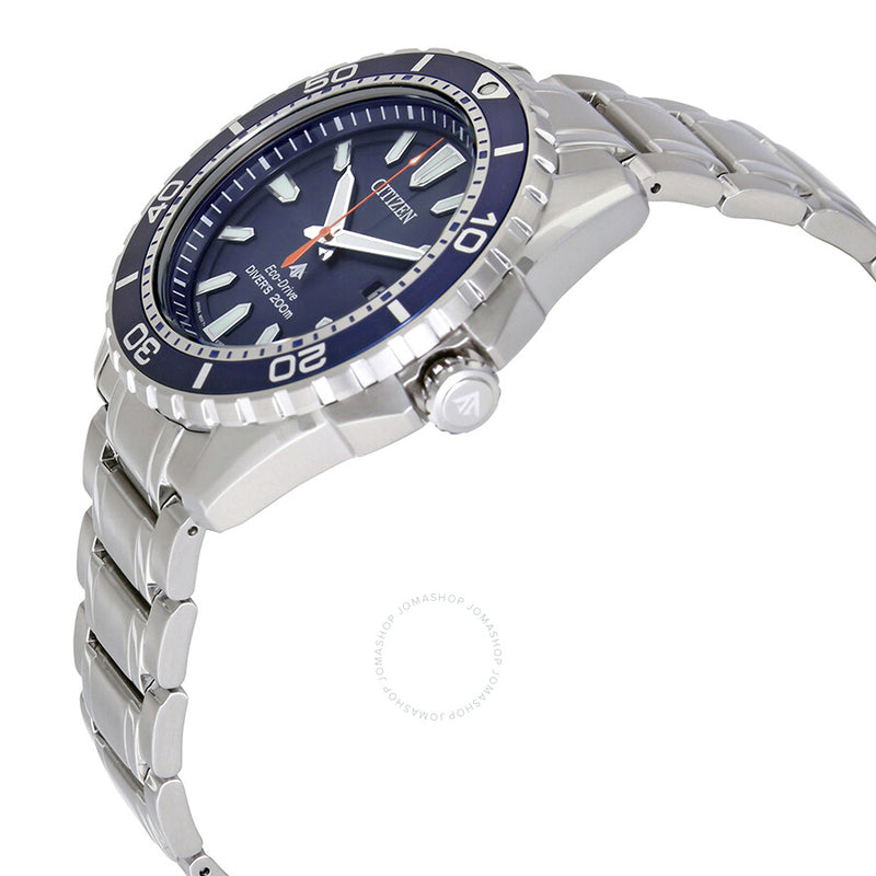 Citizen Promaster Diver 200 Meters Eco-Drive Blue Dial Steel Men's Watch BN0191-55L - The Watches Men & Co #2