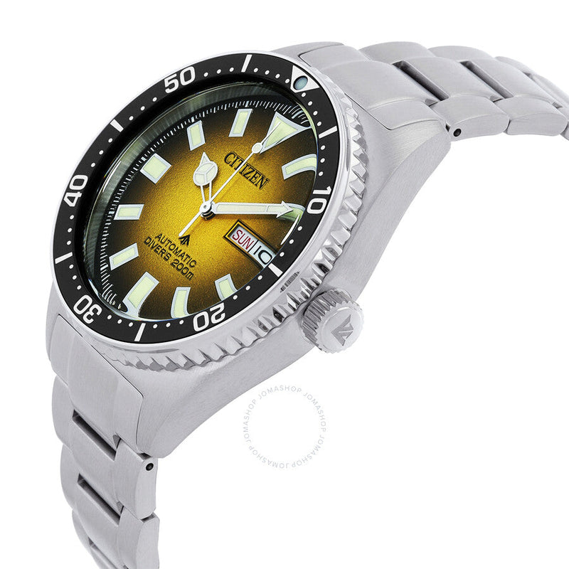 Citizen Promaster Marine Automatic Yellow Dial Men's Watch NY0120-52X - The Watches Men & Co #2