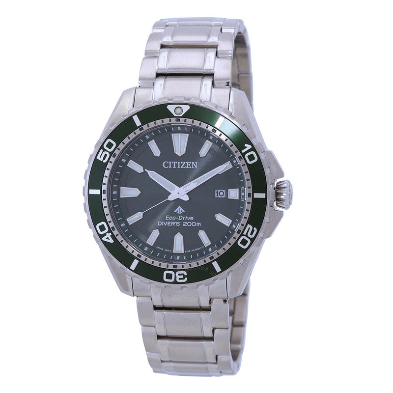 Citizen Promaster Marine Eco-Drive Green Dial Men's Watch BN0199-53X - The Watches Men & Co