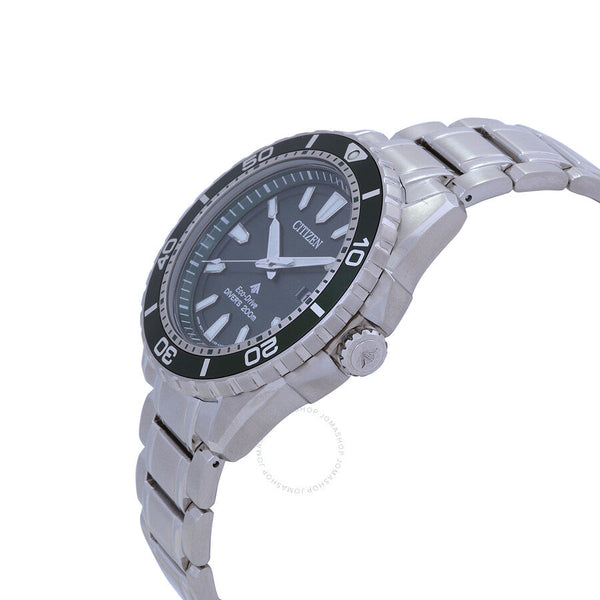 Citizen Promaster Marine Eco-Drive Green Dial Men's Watch BN0199-53X - The Watches Men & Co #2