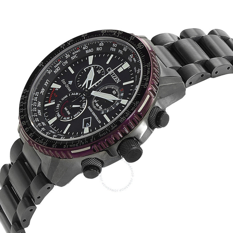 Citizen Promaster Perpetual Alarm World Time Chronograph GMT Black Dial Men's Watch CB5009-55E - The Watches Men & Co #2
