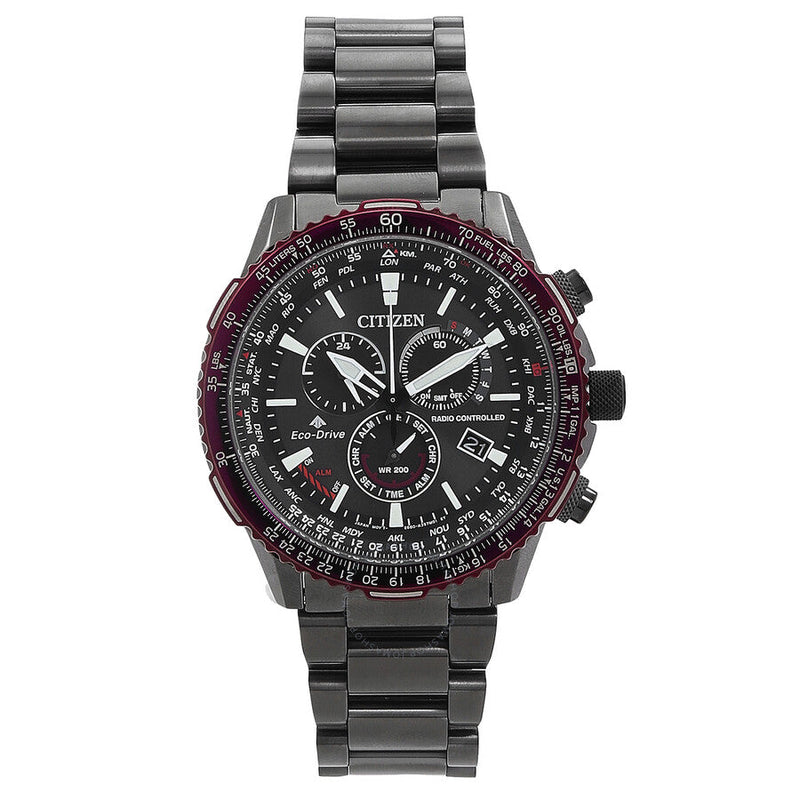 Citizen Promaster Perpetual Alarm World Time Chronograph GMT Black Dial Men's Watch CB5009-55E - The Watches Men & Co