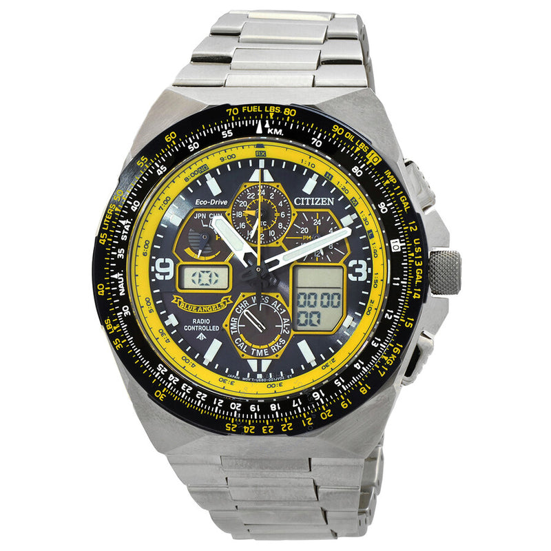 Citizen Promaster Skyhawk A-T Chronograph GMT Eco-Drive Blue Dial Men's Watch JY8125-54L - The Watches Men & Co