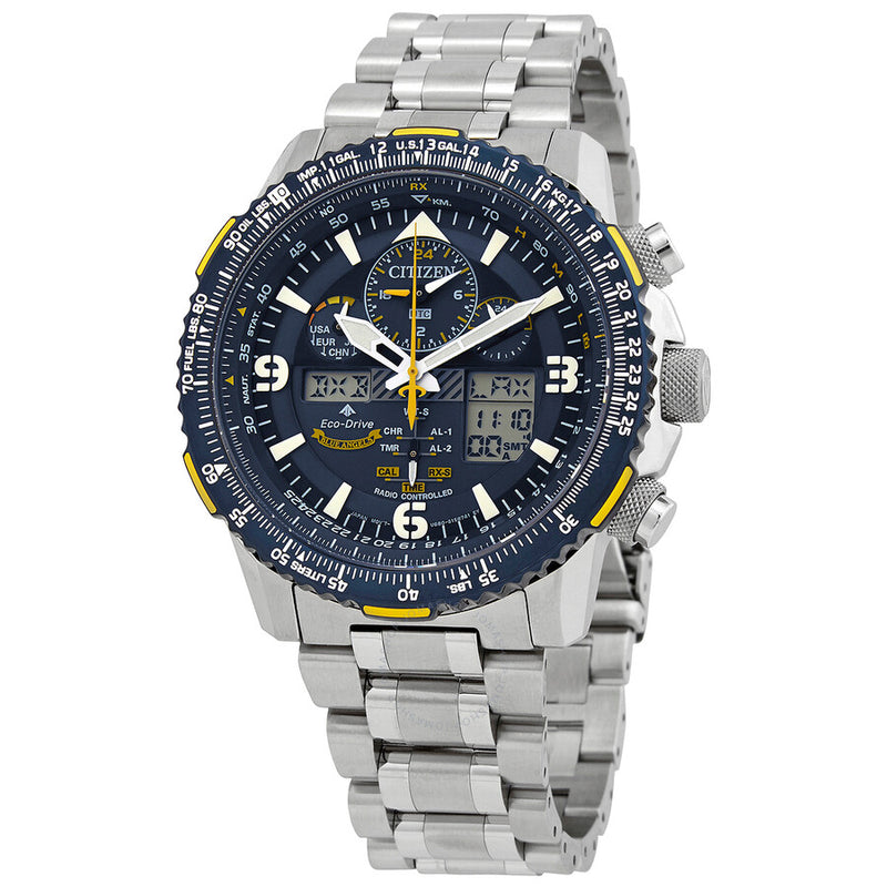 Citizen Promaster Skyhawk A-T Perpetual Alarm Chronograph Blue Dial Men's Watch JY8078-52L - The Watches Men & Co