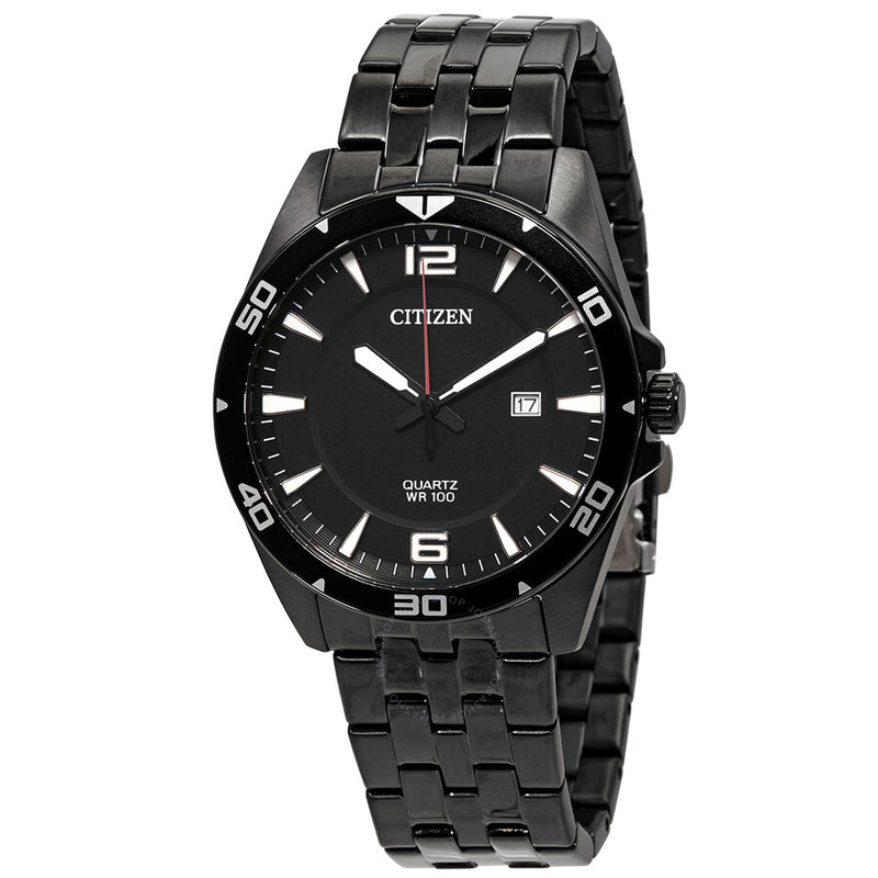 Citizen Quartz Black Dial Black-plated Men's Watch BI5055-51E - The Watches Men & Co