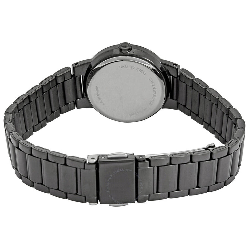 Citizen Quartz Black Dial Black Ion-plated Ladies Watch EU6017-54E - The Watches Men & Co #3