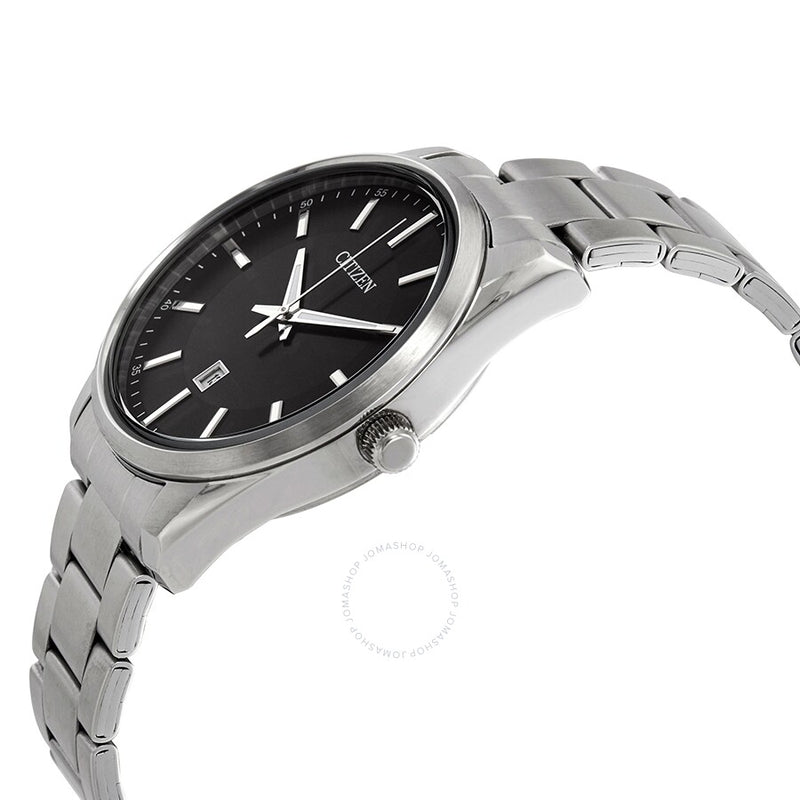 Citizen Quartz Black Dial Stainless Steel Men's Watch BI1030-53E - The Watches Men & Co #2