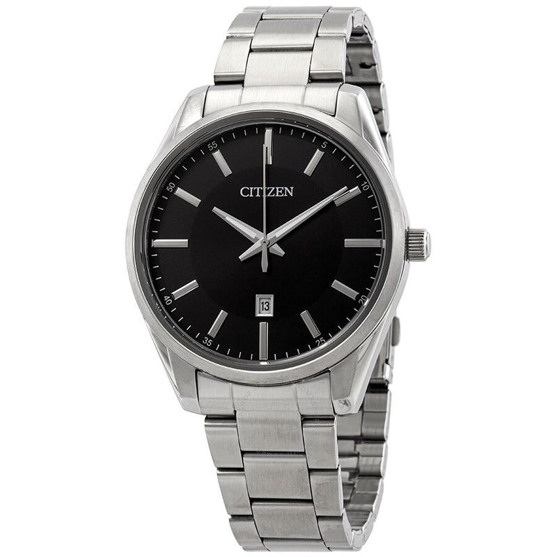 Citizen Quartz Black Dial Stainless Steel Men's Watch BI1030-53E - The Watches Men & Co