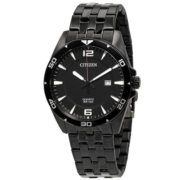 Citizen Quartz Black Dial Black-plated Men's Watch BI5055-51E - The Watches Men & Co