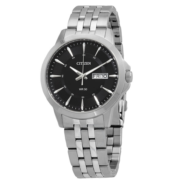 Citizen Quartz Black Dial Stainless Steel Men's Watch BF2011-51E - The Watches Men & Co