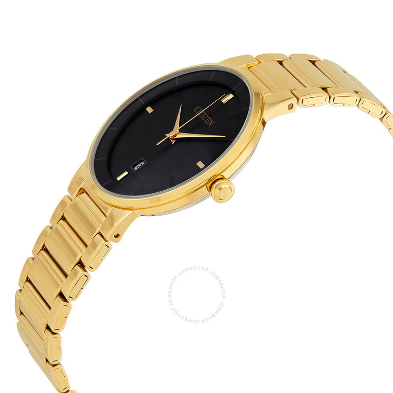 Citizen Quartz Black Dial Yellow Gold-tone Men's Watch BI5012-53E - The Watches Men & Co #2