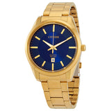 Citizen Quartz Blue Dial Gold-tone Men's Watch BI1032-58L - The Watches Men & Co