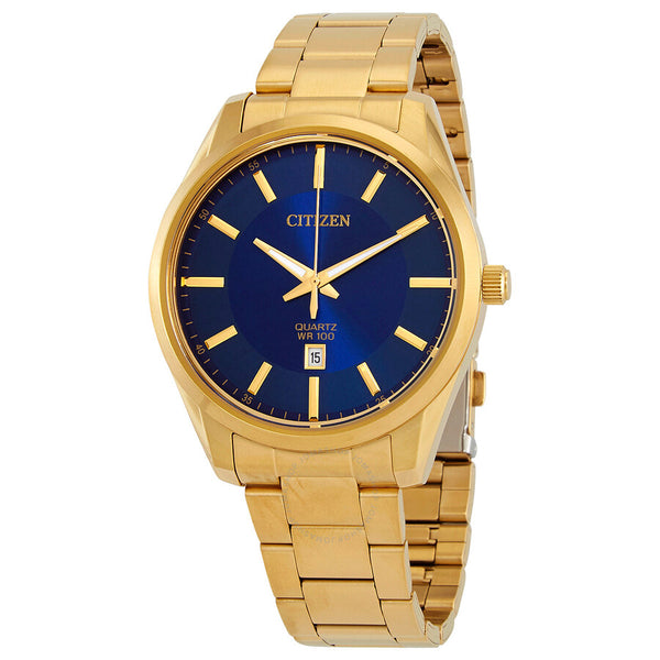 Citizen Quartz Blue Dial Gold-tone Men's Watch BI1032-58L - The Watches Men & Co