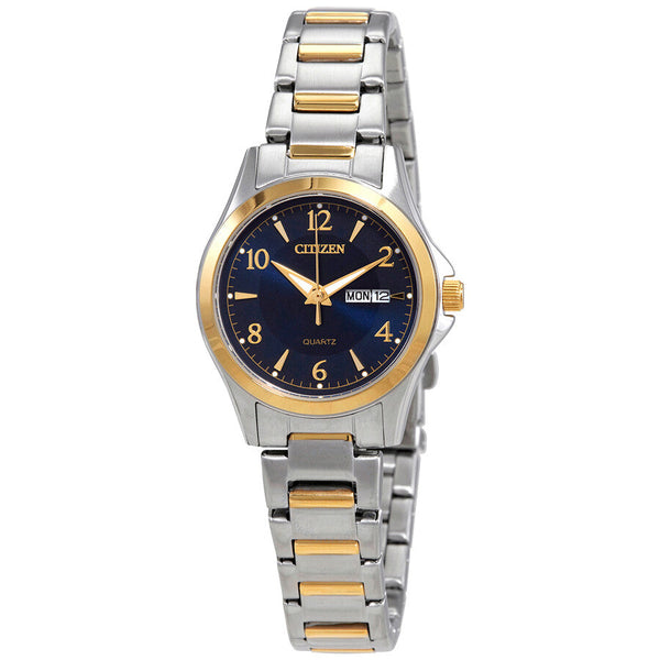 Citizen Quartz Blue Dial Two-tone Ladies Watch EQ0595-55L - The Watches Men & Co
