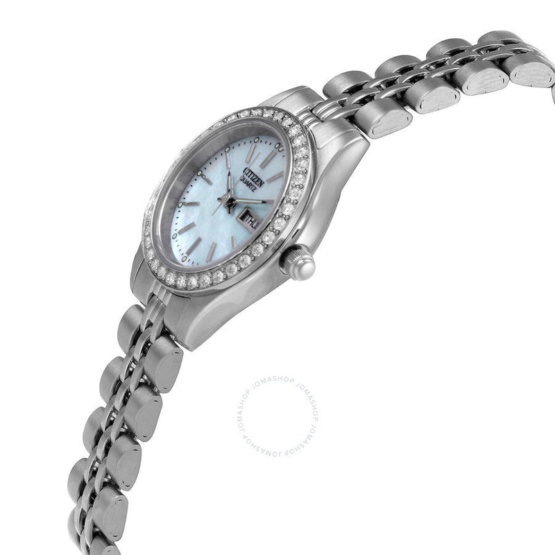 Citizen Quartz Crystal Blue Dial Ladies Watch EQ0530-51N - The Watches Men & Co #2