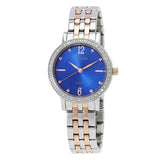 Citizen Quartz Crystal Blue Dial Two-Tone Ladies Watch EL3106-59L - The Watches Men & Co