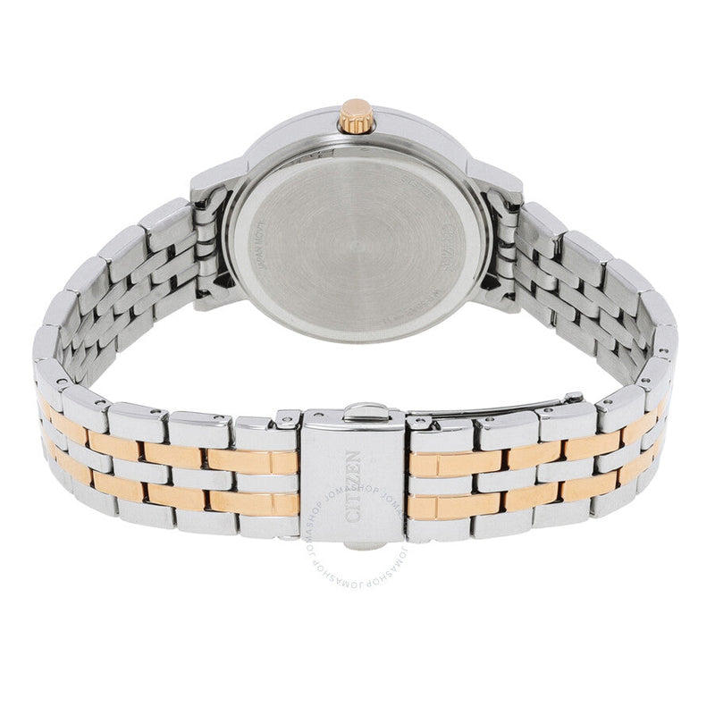 Citizen Quartz Crystal Blue Dial Two-Tone Ladies Watch EL3106-59L - The Watches Men & Co #3