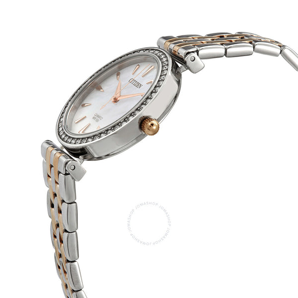 Citizen Quartz Crystal Mother of Pearl Dial Ladies Watch ER0216-59D - The Watches Men & Co #2