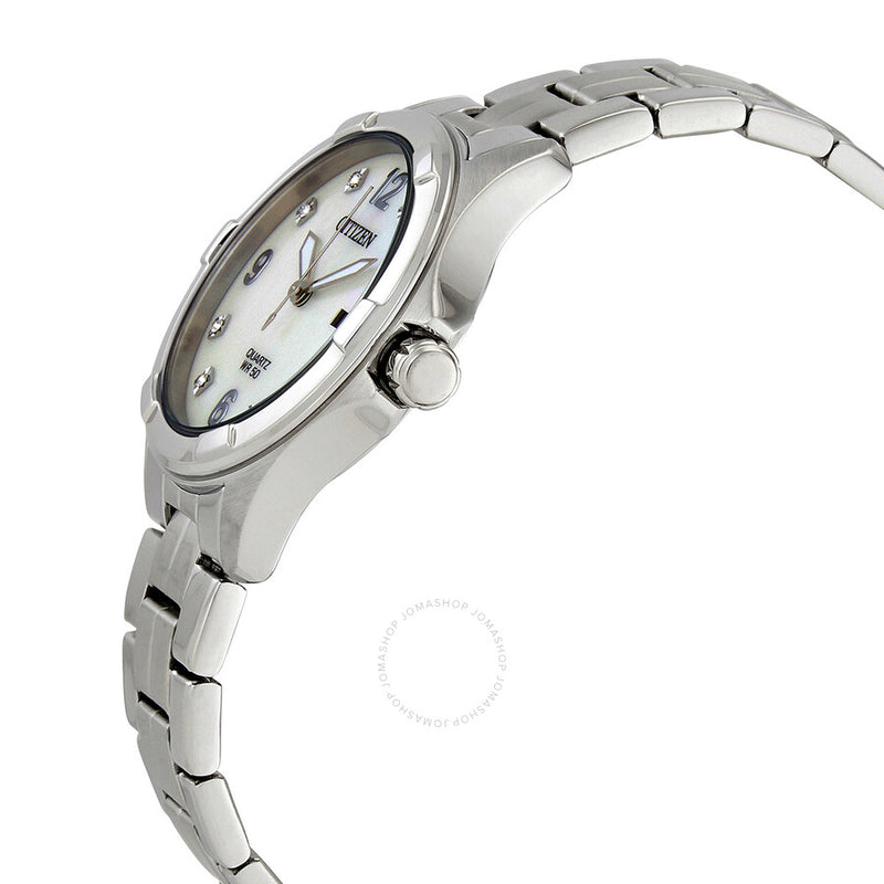 Citizen Quartz Crystal Mother of Pearl Dial Ladies Watch EU6080-58D - The Watches Men & Co #2