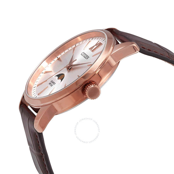 Citizen Quartz Moon Phase Silver Dial Men's Watch AK5003-05A - The Watches Men & Co #2