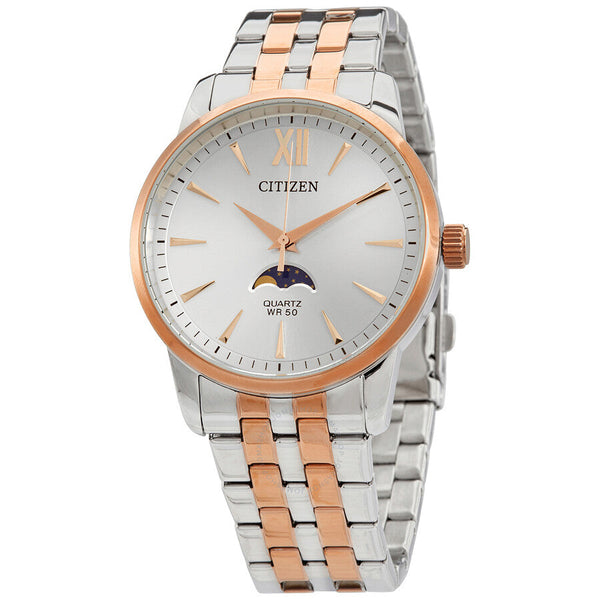 Citizen Quartz Moonphase Silver Dial Men's Watch AK5006-58A - The Watches Men & Co