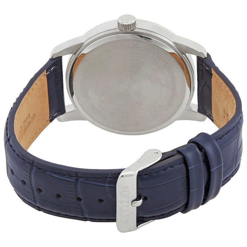 Citizen Quartz Silver Dial Blue Leather Men's Watch AK5000-03A - The Watches Men & Co #3