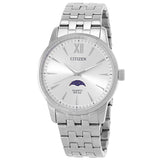 Citizen Quartz Silver Dial Men's Moonphase Watch AK5000-54A - The Watches Men & Co