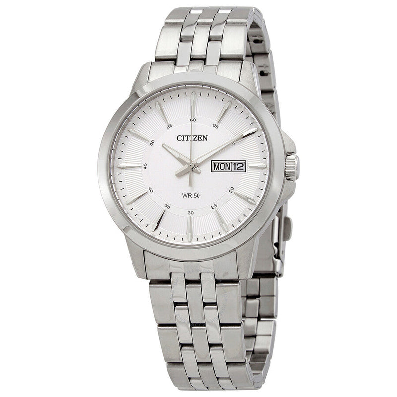 Citizen Quartz Silver Dial Stainless Steel Men's Watch BF2011-51A - The Watches Men & Co