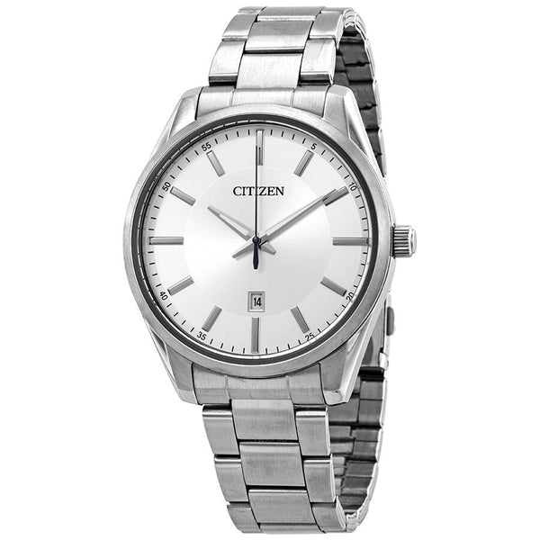 Citizen Quartz Silver Dial Stainless Steel Men's Watch BI1030-53A - The Watches Men & Co