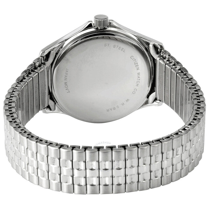 Citizen Quartz White Dial Stainless Steel Men's Watch BF5000-94A - The Watches Men & Co #3