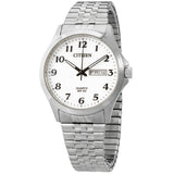 Citizen Quartz White Dial Stainless Steel Men's Watch BF5000-94A - The Watches Men & Co