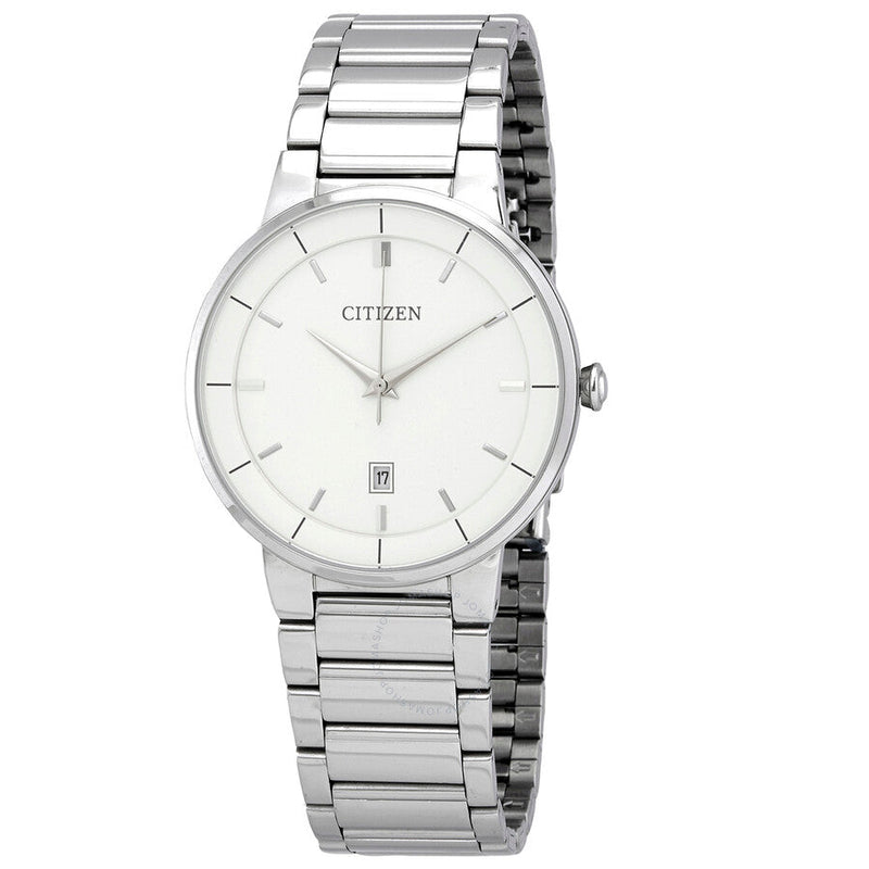 Citizen Quartz White Dial Stainless Steel Men's Watch BI5010-59A - The Watches Men & Co
