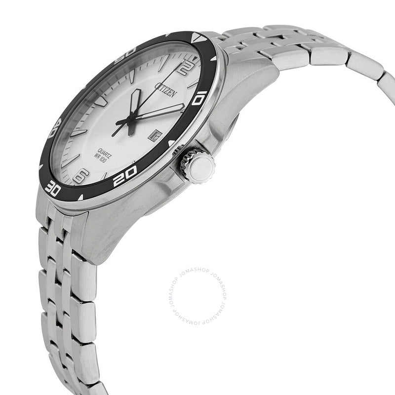 Citizen Quartz White Dial Stainless Steel Men's Watch BI5051-51A - The Watches Men & Co #2
