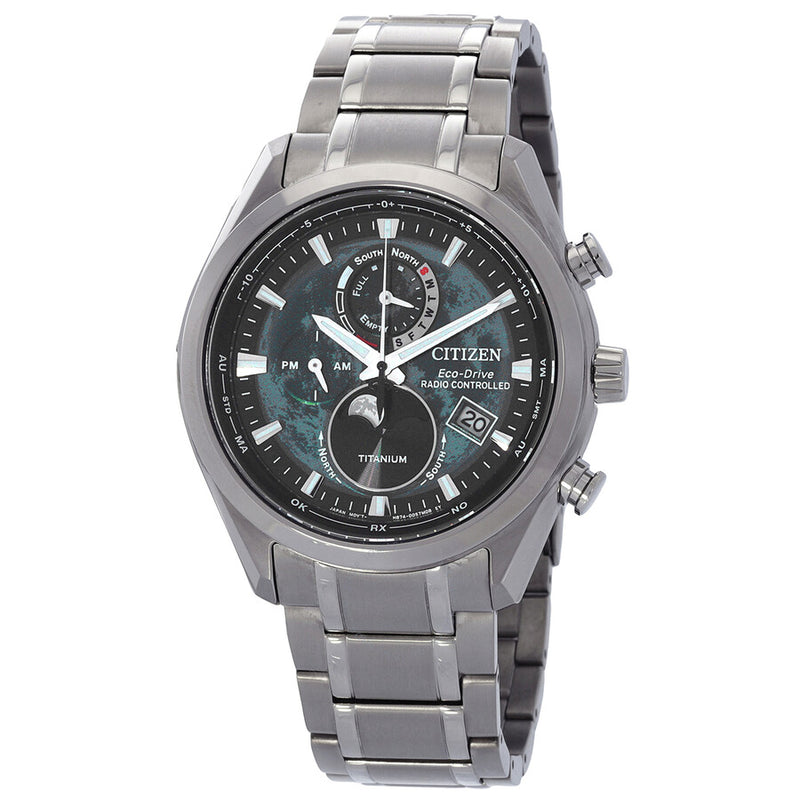 Citizen Radiocontrolado Perpetual Chronograph Quartz Green Dial Men's Watch BY1010-81X - The Watches Men & Co