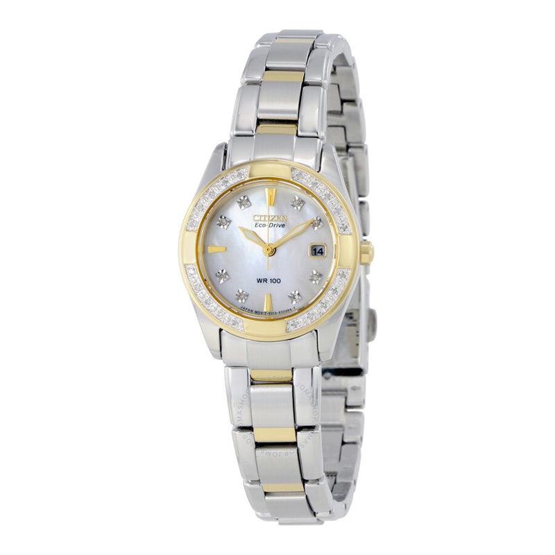 Citizen Regent Eco-Drive Mother of Pearl Dial Ladies Watch EW1824-57D - The Watches Men & Co