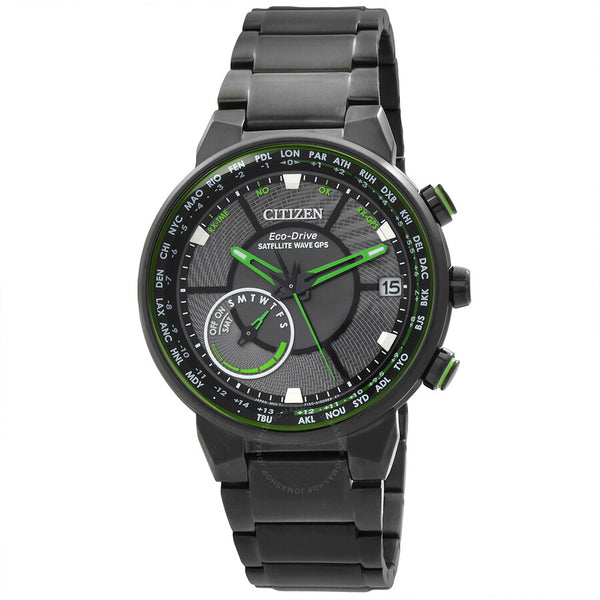 Citizen Satellite Wave GPS Freedom Black Eco-Drive Dial Men's Watch CC3035-50E - The Watches Men & Co
