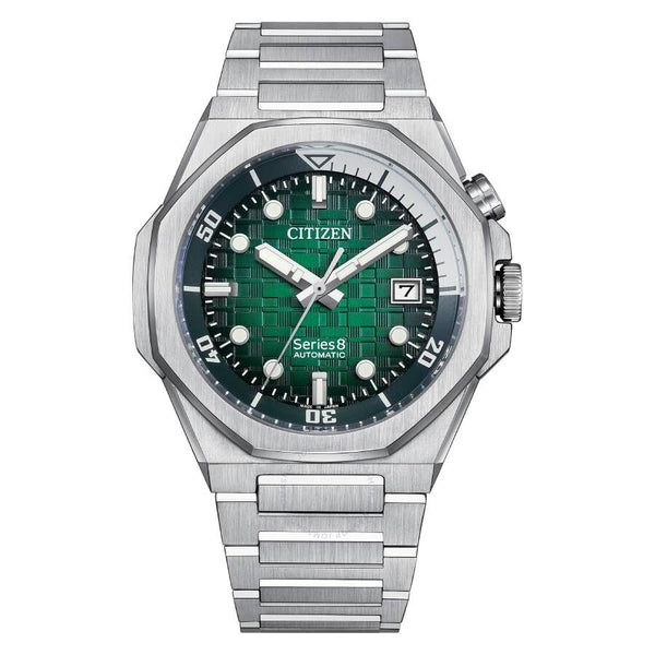 Citizen Series8 890 Automatic Green Dial Men's Watch NB6060-58X - The Watches Men & Co