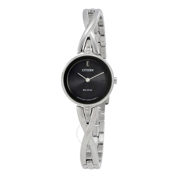 Citizen Silhouette Black Dial Ladies Watch EX1420-50E - The Watches Men & Co