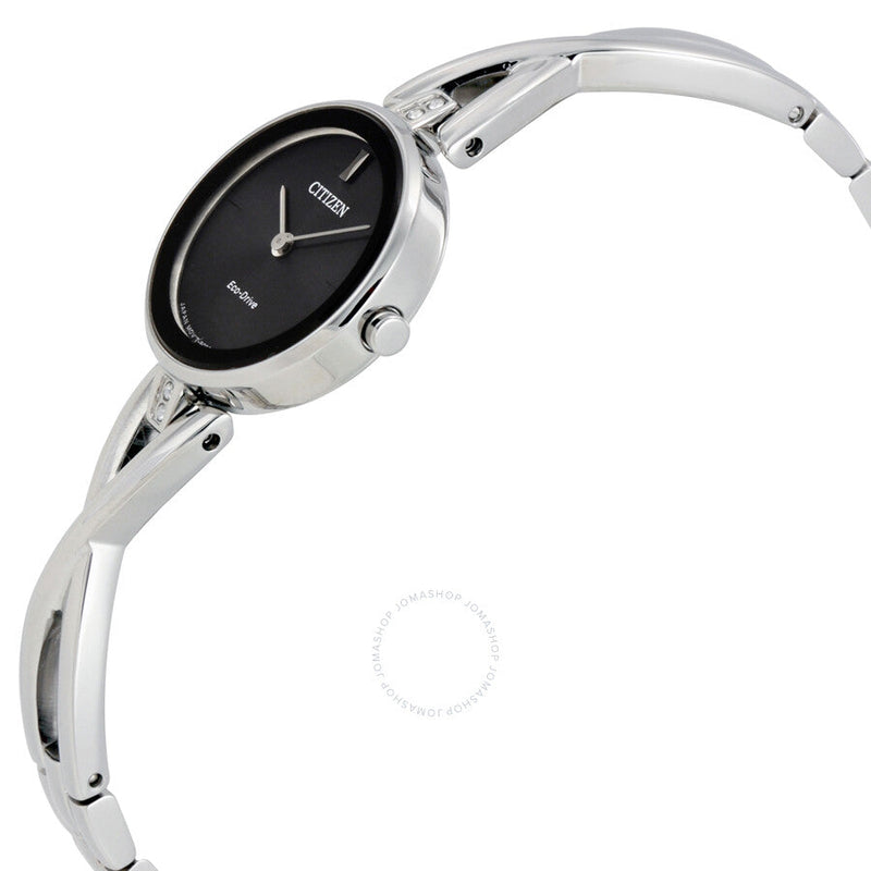 Citizen Silhouette Black Dial Ladies Watch EX1420-50E - The Watches Men & Co #2