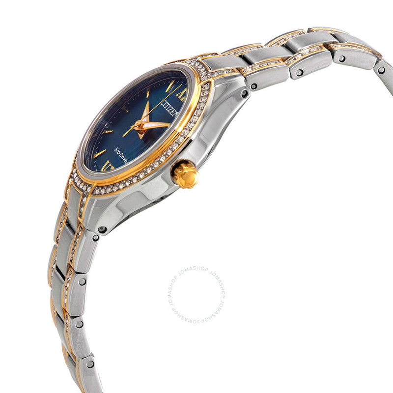 Citizen Silhouette Crystal Blue Dial Ladies Watch FE1234-50L - The Watches Men & Co #2