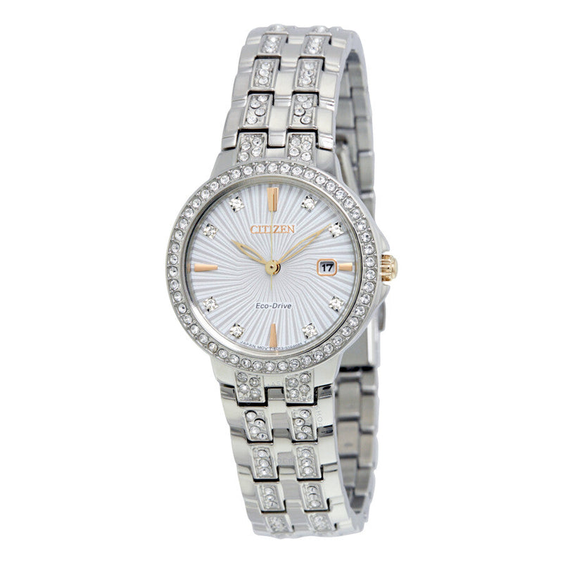 Citizen Silhouette Crystal Eco-Drive Ladies Watch EW2340-58A - The Watches Men & Co