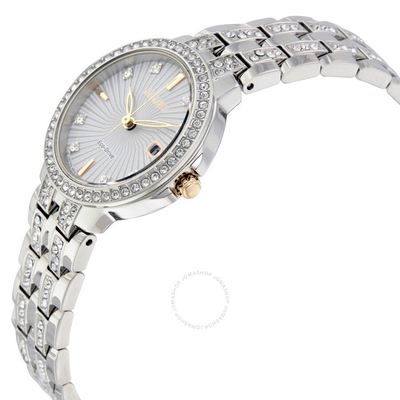 Citizen Silhouette Crystal Eco-Drive Ladies Watch EW2340-58A - The Watches Men & Co #2