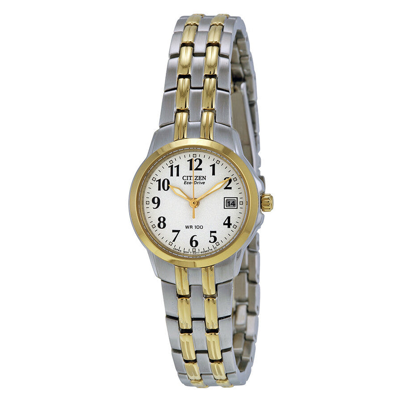 Citizen Silhouette Eco-Drive White Dial Two-tone Ladies Watch EW1544-53A - The Watches Men & Co