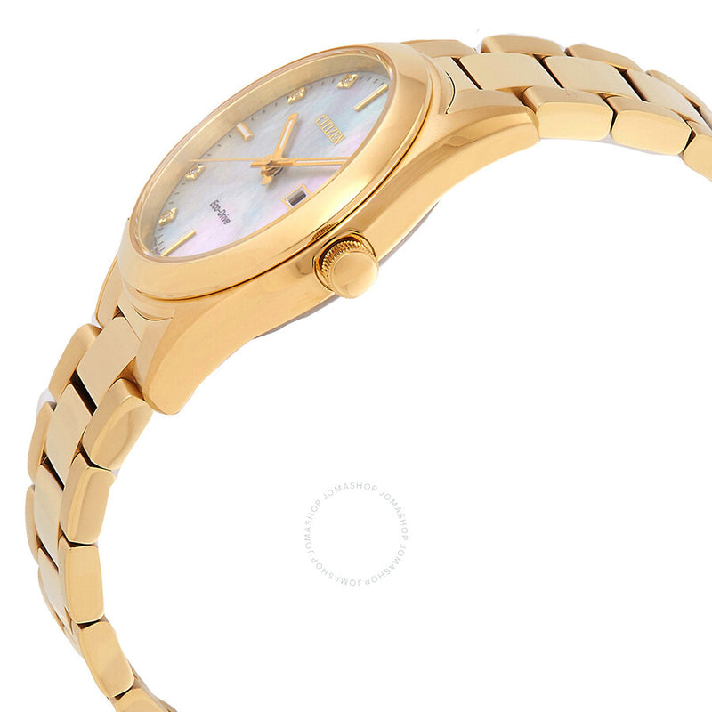 Citizen Sport Luxury Eco-Drive White Mother of Pearl Dial Ladies Watch EW2702-59D - The Watches Men & Co #2