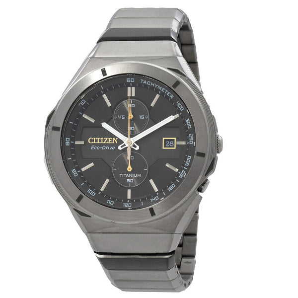 Citizen Super Titanium Armor Chronograph Black Dial Men's Watch CA7058-55E - The Watches Men & Co